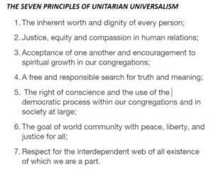 The 7 principles of Unitarian Universalism